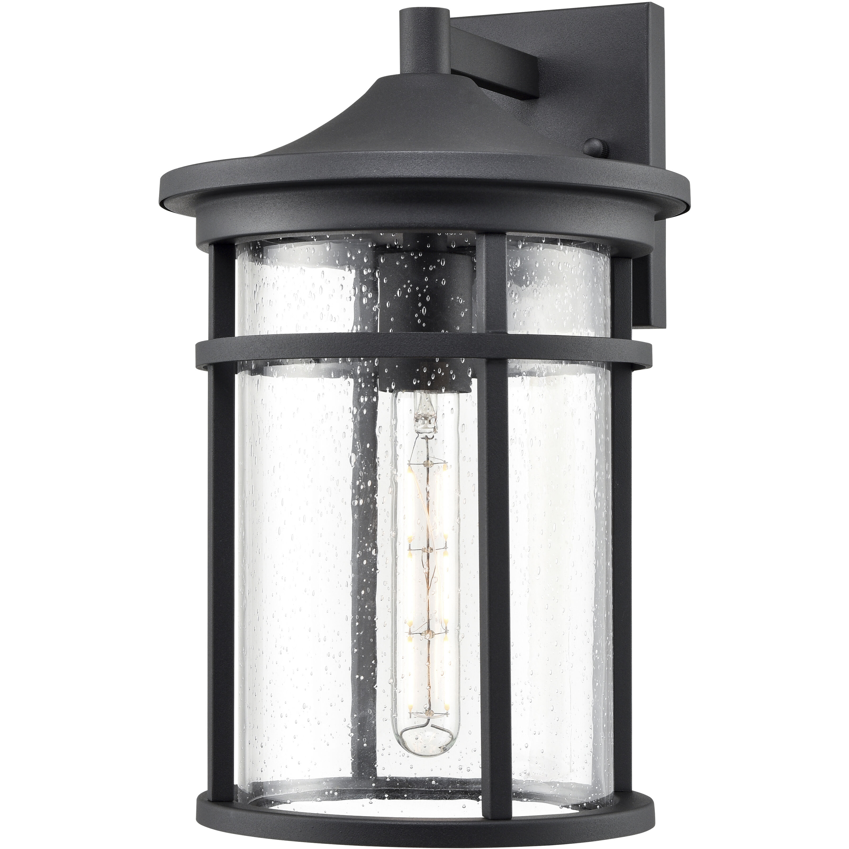 Namath 1 Light 14.5 inch Textured Black Outdoor Wall Sconce